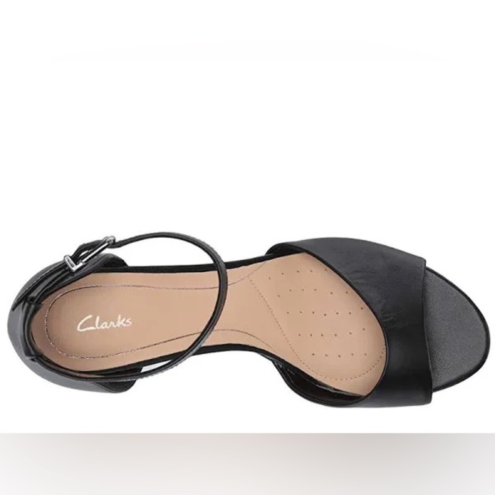 Ladies Clarks Laureti Grace Smart Leather Heeled Sandals - D Width size 6 - Picture 3 of 8